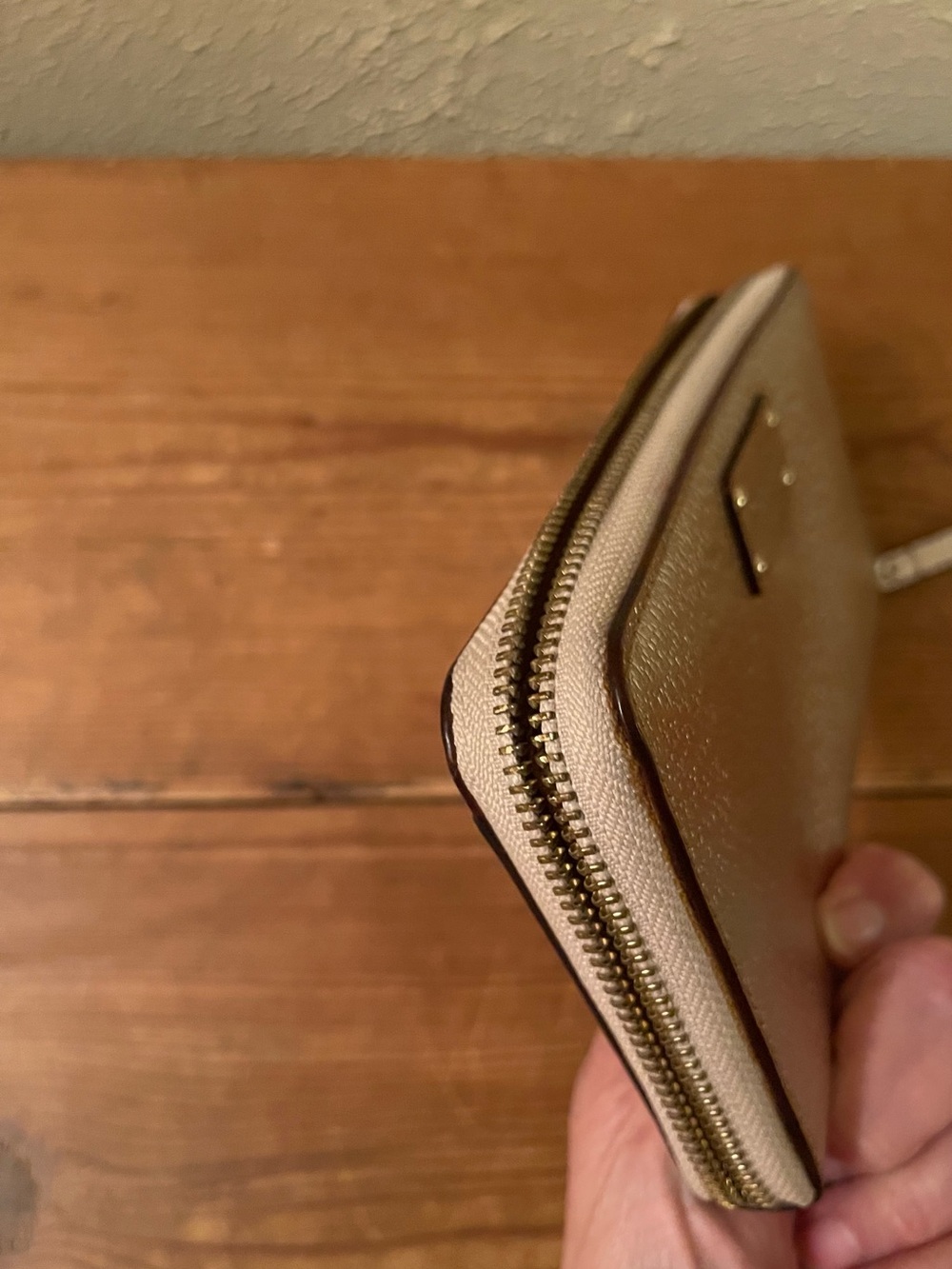 kate spade hard-to-find metallic champagne/rose gold wallet - Picture 10 of 11